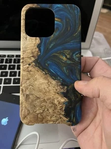 iPhone 13 Pro Case Carved Wooden Design - Zdjęcie 1 z 6