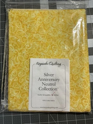 Keepsake Quilting 12 FQ Neutrals Silver Anniversary Cotton Quilt Fabric - Image 1 of 3