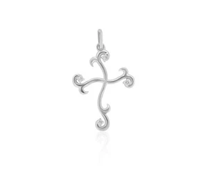 0.05ct Natural Diamond Pendant 14K Gold Religious Minimalist Chain Necklace - Picture 1 of 7