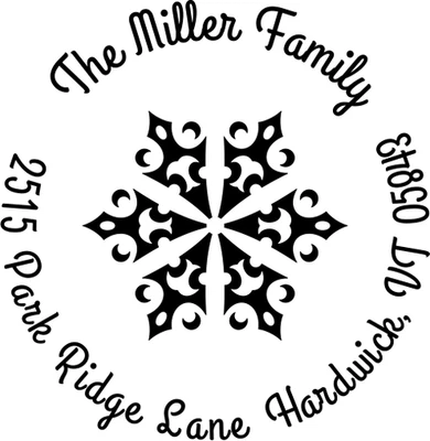 Специальный рождественский адрес микропринтер марка - снежинка праздники - Изображение 1 из 2