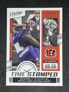 2024 Panini Prestige TEE HIGGINS #TS-THS TIME STAMPED Cincinnati Bengals - Foto 1 di 2