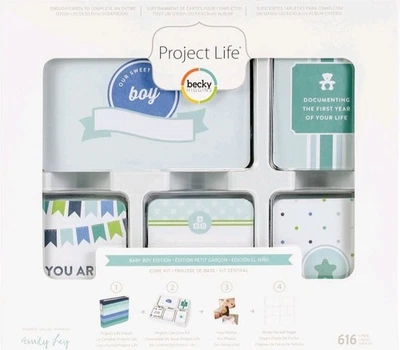 Project Life 380540 Kit Core Edition-Bebé Niño (616 Piezas), Azul, Blanco, Verde ( Foto 1 de 2