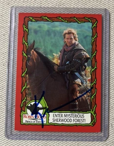 Tarjeta coleccionable autografiada por Kevin Costner Robin Hood Prince of Thieves firmada duramente - Imagen 1 de 8