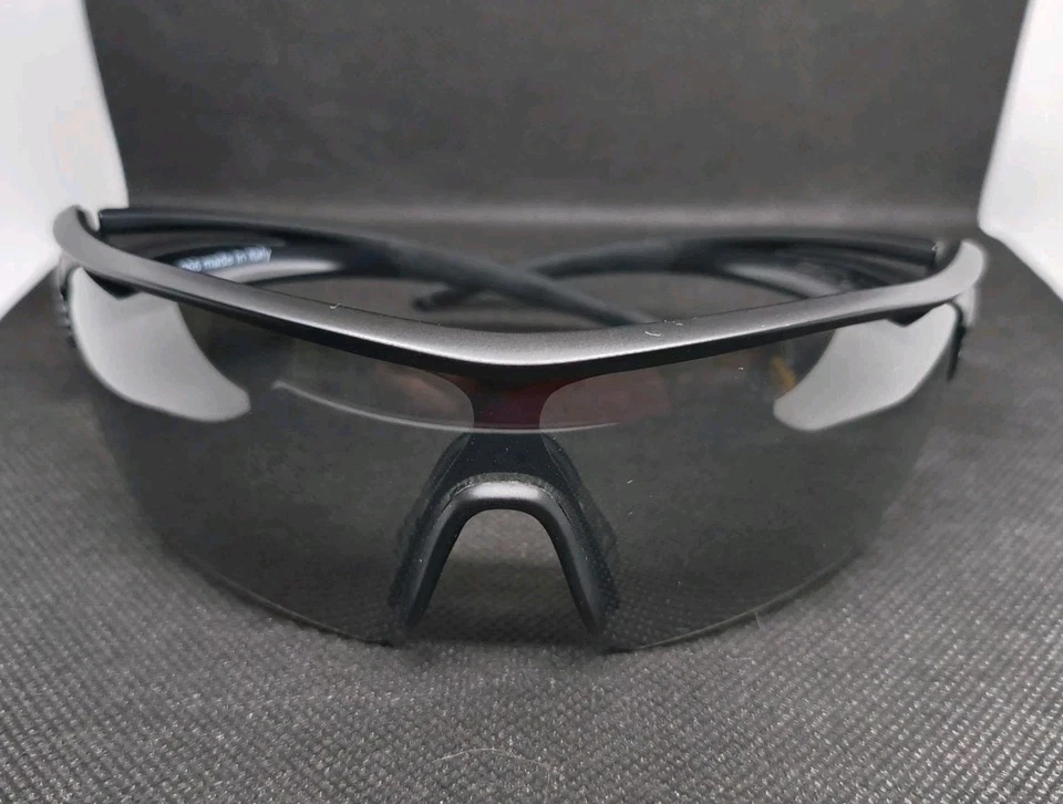 SALICE 006 Black Cycling Wrap Sunglasses Black & White/ Polarized/Open Box  - Image 1 of 4