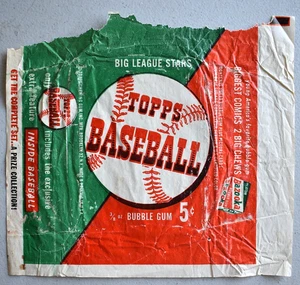 Vintage 1954 Topps Baseball 5 cent Wax Pack Wrapper - Picture 1 of 3