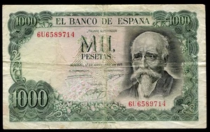 SPAIN 1000 PESETAS 17/09/ 1971 JOSÉ ECHEGARAY P154 #N309# - Picture 1 of 2