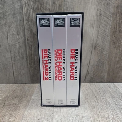 Die Hard Trilogy (VHS/VCR Tapes, 1996, 3-Tape Set) Bruce Willis Action Classics - Image 1 of 4