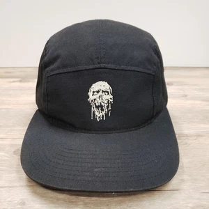 Liquid Death Mütze Kappe Riemen hinten schwarz 5 Panel Camper bestickt Totenkopf Herren - Bild 1 von 7