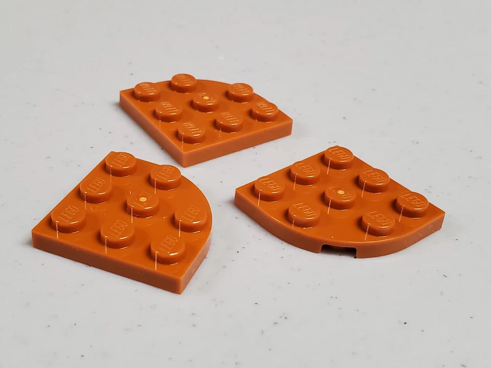 LEGO 30357 x3 NARANJA OSCURO Placa, Esquina Redonda 3 x 3 6359697 Foto 1 de 1