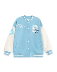 Disney Blue Stitch Varsity Jacket Girls - Picture 1 of 11