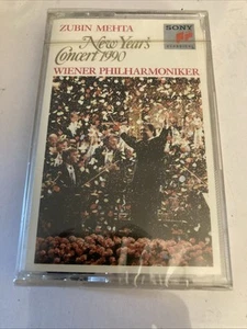 CASSETTE Zubin Mehta New Year's Concert 1990 Wiener Philharmoniker SONY MINT - Imagen 1 de 5