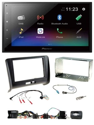 Pioneer USB Bluetooth DAB 2DIN Lenkrad Autoradio für Audi TT 2006-2014 - Bild 1 von 4