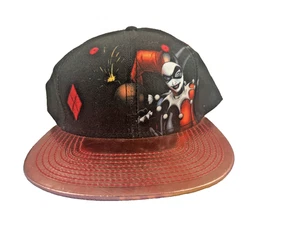 DC Comics Harley Quinn Batman Villain Cartoon Ballcap Snapback Flat Bill Comic - Picture 1 of 10