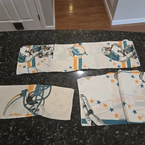 1992 Miami Dolphins NFL Bed 3 Piece Sheet Set -Pillowcase Very Good Shape - Picture 1 of 16