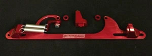 Aeroflow AF64-2001R Billet Throttle Cable Bracket Red suits 4150 Style - Picture 1 of 4