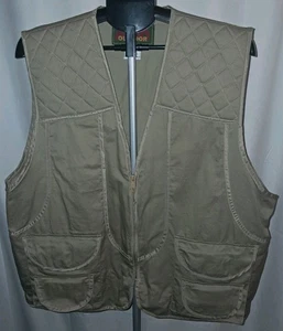 New! Avid Outdoor Hunting Fishing Vest Mens XL Khaki Shooting Zip Up Pockets Vtg - Picture 1 of 3
