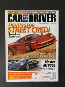 Car & Driver Magazine abril 2006 Saleen S7 2007 Dodge calibre Mosler NT900S 223 - Imagen 1 de 2