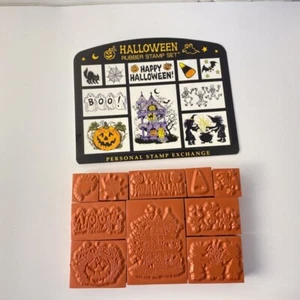 Halloween~Haunted~Spooky~Ghost~Pumpkin~Ghoulish~10 Rubber Stamps~PSX SK106 - Picture 1 of 6