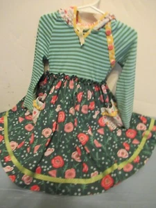 A) Girls Hooded Size 4 Long Sleeve Matilda Jane Pocket Dress Multicolored Floral - Picture 1 of 16