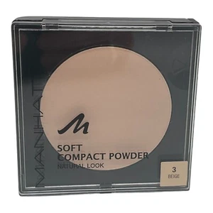 MANHATTAN Gesichtspuder Soft Compact Powder Natural Look nr 3 BEIGE NEU - Bild 1 von 2