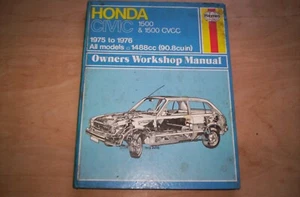 Haynes Honda Civic  Owners Workshop Manual 1975-1976 Hardback - Picture 1 of 2