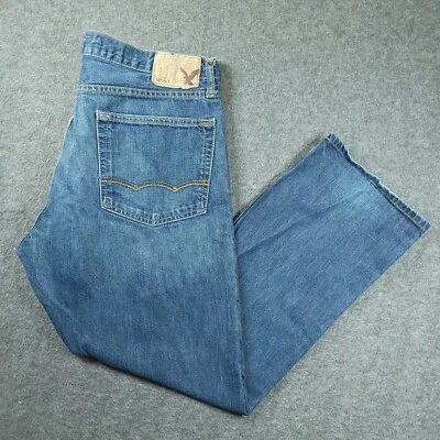 American Eagle Sz 36x30 Relaxed Straight Jeans Medium Wash Denim Measures 38x29 - Image 1 of 4