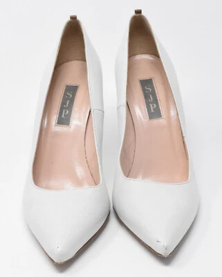 Salto alto SJP By Sarah Jessica Parker couro branco 37,5 - Imagem 1 de 4