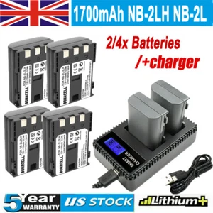 NB-2L Battery / LCD Charger for CANON EOS 350D 400D NB-2LH PC1018 E160814 G7 G9 - Picture 1 of 8