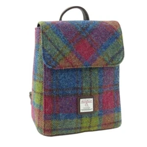 GLEN APPIN HARRIS MINI ZAINO IN TWEED - TARTAN MULTICOLORE - Foto 1 di 1