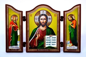 Ikone Jesus Christus икона Иисус Христос вседержитель освящена 13,2x8,5x0,6 cm - Picture 1 of 1