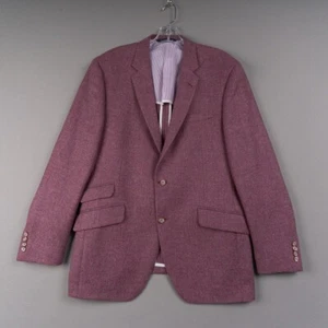 Abrigo Deportivo COPPLEY 1883 Para Hombre 42T Malva 100% Lana Blazer Chaqueta de 2 Botones Preppy - Imagen 1 de 17