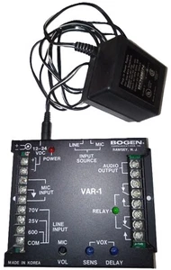 Bogen VAR-1 Voice-Activated Relay VAR1 with Power Supply VOX Relay 12-24 VDC - Imagen 1 de 5