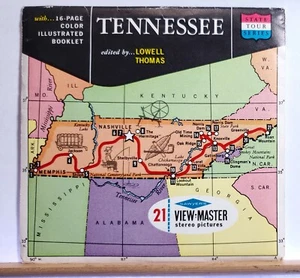 Tennessee State Tour 3-reel Set A875 - Sawyers S6b ed. A View-Master Map Packet - Picture 1 of 5