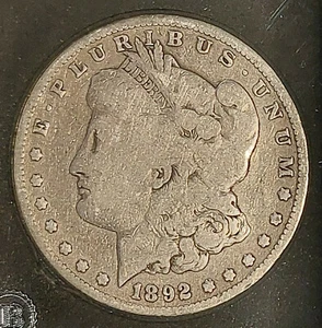 Antique 1892-S Morgan 90% Silver $1 Dollar Coin VG San Francisco Mint Tough Date - Picture 1 of 3