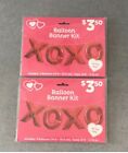 Set Of 2 VALENTINE'S DAY XOXO BALLOON BANNER KIT Party Supplies Hanging Decor