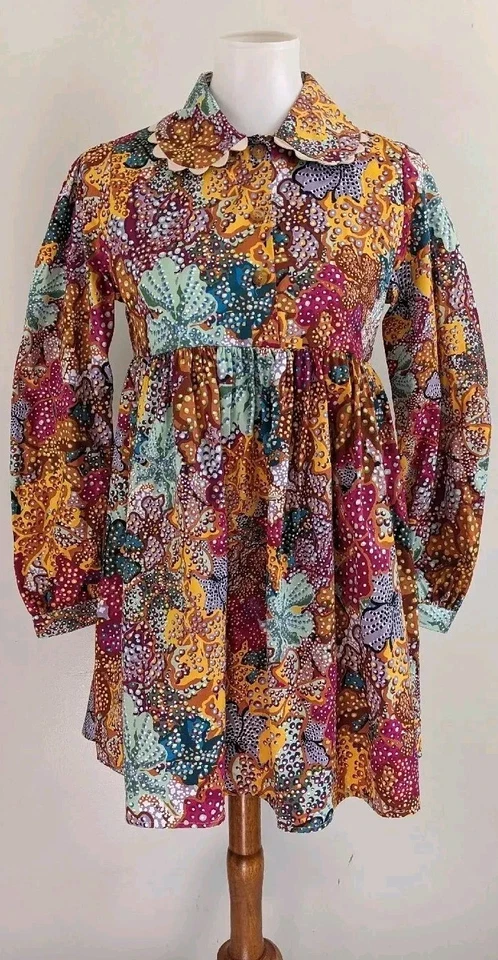 Kika Vargas x Target Anemone Floral Mini Dress XXS Swing Cotton Colorful