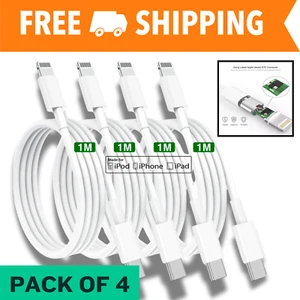 iPhone 6 7 8 X XS XR 11 12 13 14 Pro iPad Fast Charger Charging Long Cable Lead - Picture 1 of 25