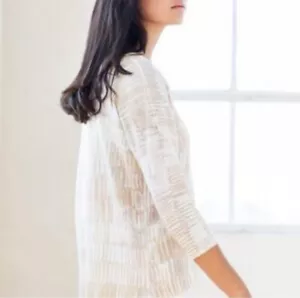 kinross Linen sweater Beachwood Women’s Size Small 3/4 Sleeve NEW - Picture 1 of 7