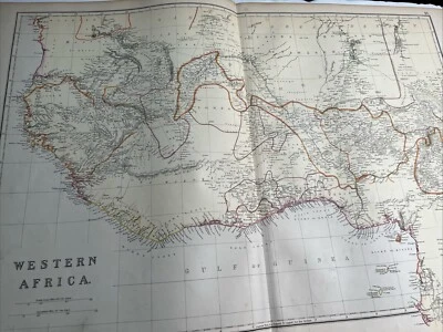 1881: Карта Западной Африки Западная B #46 винтажный антикварный принт - Изображение 1 из 4