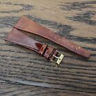 Vintage Mondia Nos Brown Watch Strap, Signed, With 14Mm Buckle (Bz25)