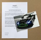2008 Aston Martin Vantage GT2 Samochód wyścigowy Zdjęcie prasowe + Komunikat