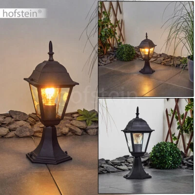 Terrassen Garten Wege Einfahrt Hof Beleuchtung Glas Außen Leuchten Lampe schwarz - Bild 1 von 4