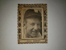 Jimmy Jimmie Deshong 1936 Washington Herald Sport Stamp VERY RARE!!!