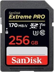 Carte SDXC UHS-I SanDisk 256 Go Extreme PRO - C10, U3, V30, 4K UHD, SD - SDSD - Photo 1 sur 1