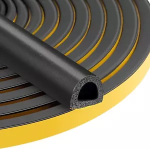 20 Feet Weather Stripping Seal Strip for Doors/Windows, Black - Bild 1 von 6