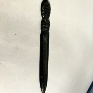 Vintage Mexican Aztec Carved Stone Obsidian  Letter Opener - Picture 1 of 6
