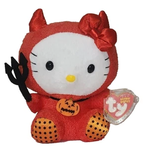 ST* Ty Beanie Baby Set - HELLO KITTY (Disfraz Diablo Rojo) MWMTS Peluche Juguete - Imagen 1 de 9