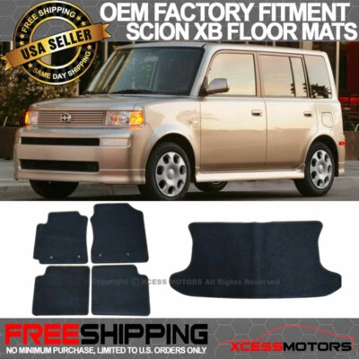 Fits 04-07 Scion xB 4Dr OE Factory Fitment Floor Mats Carpet Nylon Black Foto 1 de 3