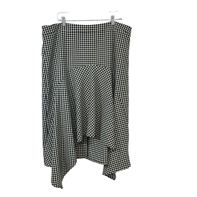 NY Co юбка XXL Houndstooth черный белый Hi низкий ассиметричный полный поток новый - Изображение 1 из 4