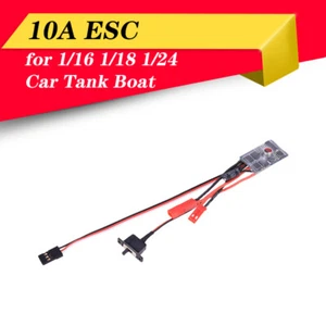 10A Brushed ESC Two Way Motor With No Brake for 1/16 1/18 1/24 RC Car Tank Boat - Picture 1 of 10